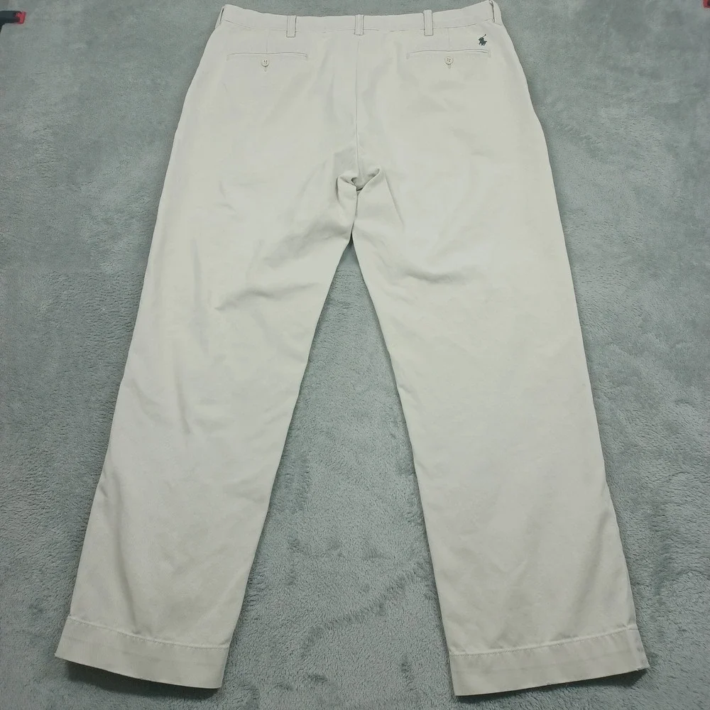 Polo Ralph Lauren Pants Mens 38x30‎ Beige Straight Relaxed Fit Chino Preppy
